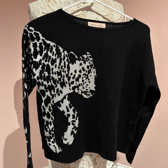 Philosophy Sweaters - Philosophy, cheetah sweater